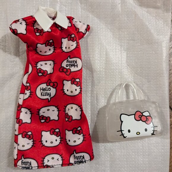 Barbie x Sanrio Hello Kitty Clothing and accessories - Set of 5 pieces - Picture 3 of 5